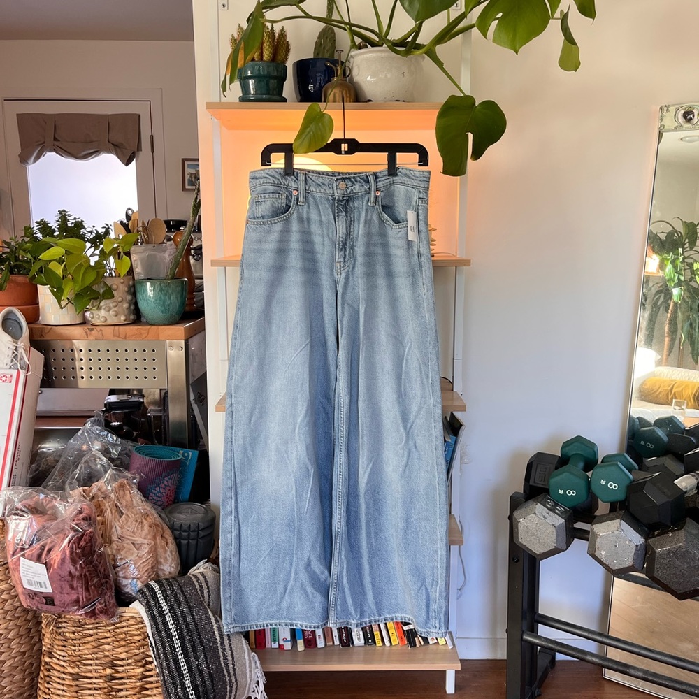 GAP Light Blue Flare & Wide Leg Jeans